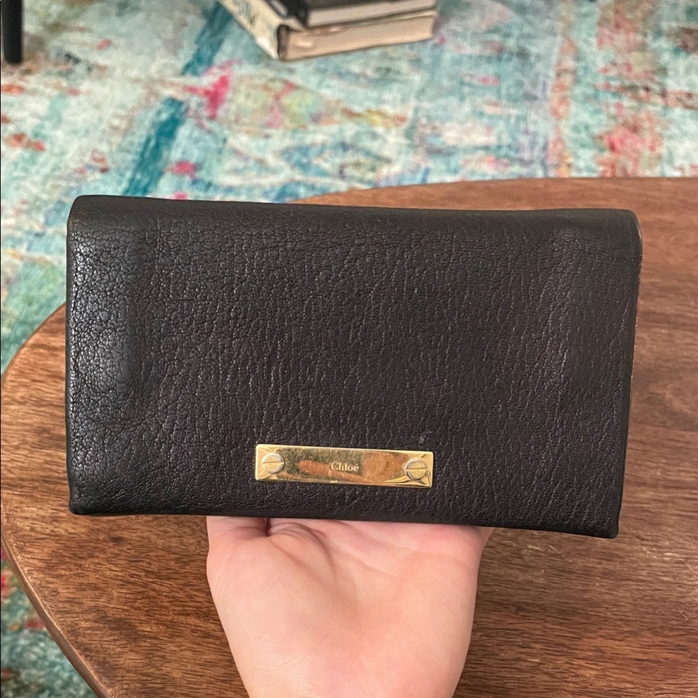 Chloe Black Leather Wallet